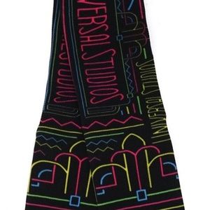 Universal Studios Florida Neon Reto Logo Crew Sock